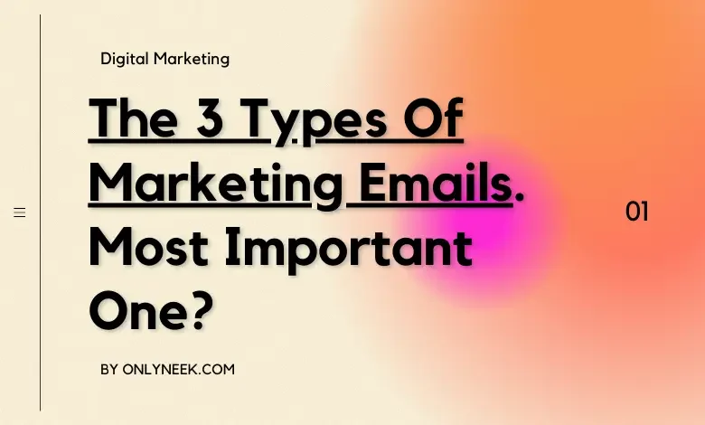 The 3 Types Of Marketing Emails. Most Important One?
